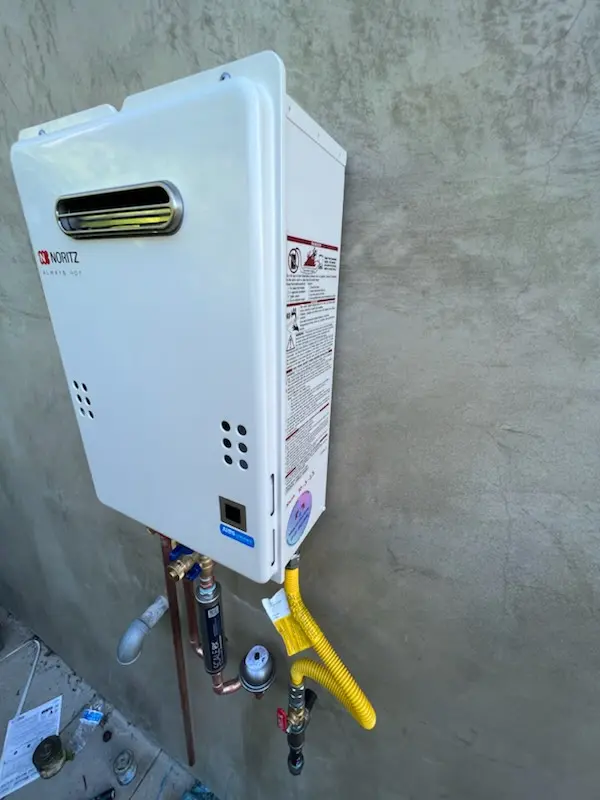 Tankless water heater installation for Dove Tree homes